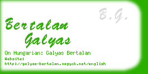 bertalan galyas business card
